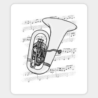 Tuba Player Tubaist Brass Musician Sticker